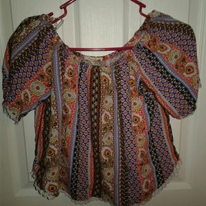 Off the shoulder crop top